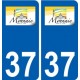 37 Monnaie logo ville autocollant plaque stickers