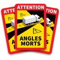 Angles morts camion poids lourds sticker autocollant 85