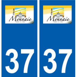37 Monnaie logo ville autocollant plaque stickers