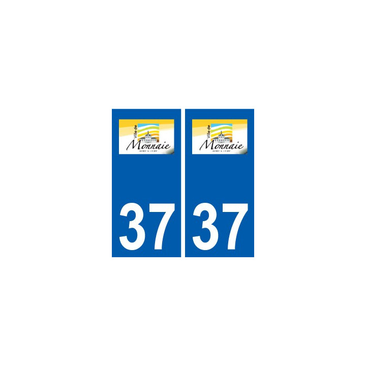 37 Monnaie logo ville autocollant plaque stickers
