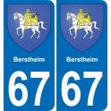67 Berstheim sticker plate registration city