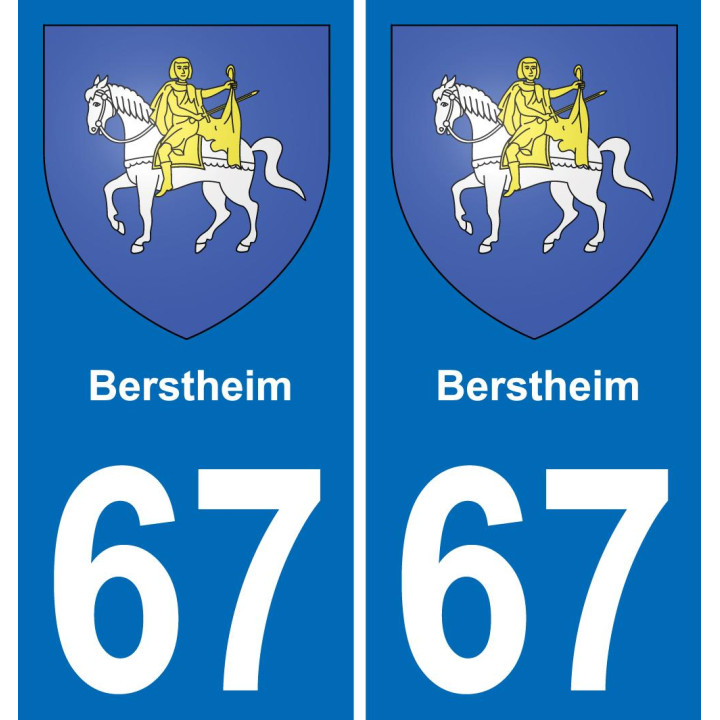 67 Berstheim sticker plate registration city