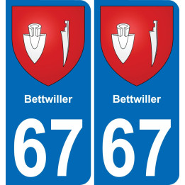 67 Bettwiller-aufkleber plakette ez stadt