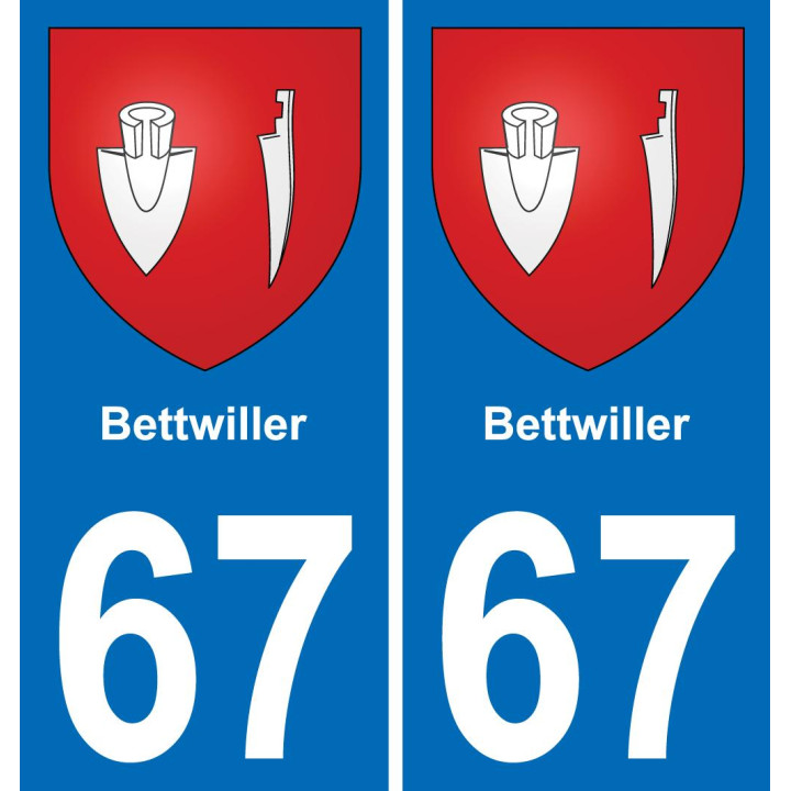 67 Bettwiller-aufkleber plakette ez stadt