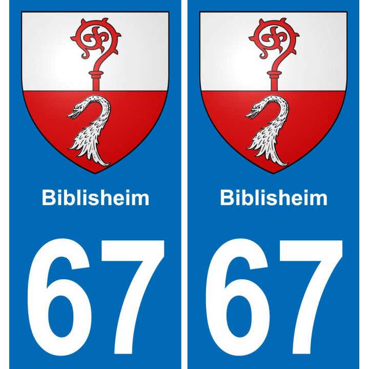 67 Biblisheim-aufkleber plakette ez stadt