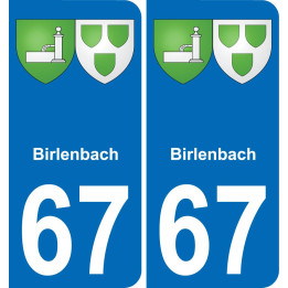 67 Birlenbach-aufkleber plakette ez stadt