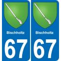 67 Bischholtz sticker plate registration city