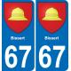 64 Pau autocollant sticker plaque immatriculation auto ville