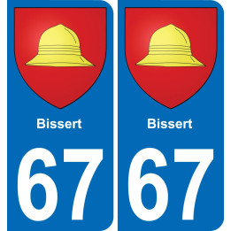 67 Bissert placa etiqueta de registro de la ciudad