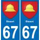 67 Bissert sticker plate registration city