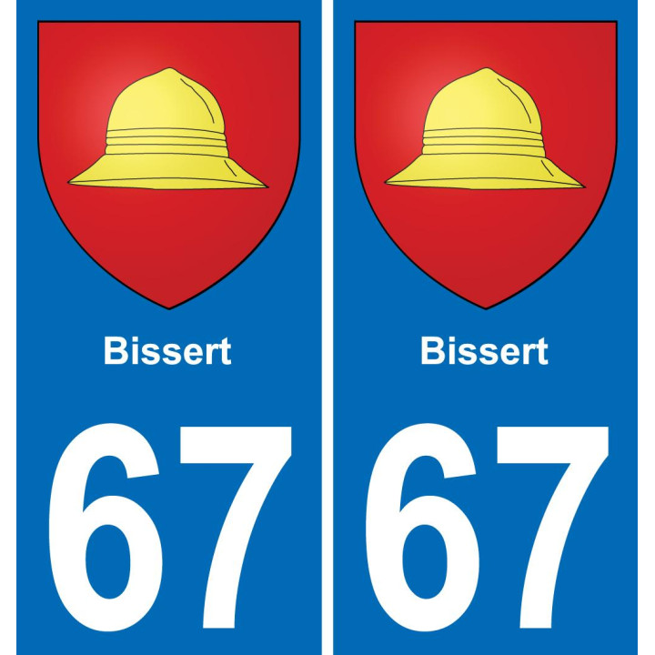67 Bissert-aufkleber plakette ez stadt