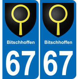 67 Bitschhoffen-aufkleber plakette ez stadt