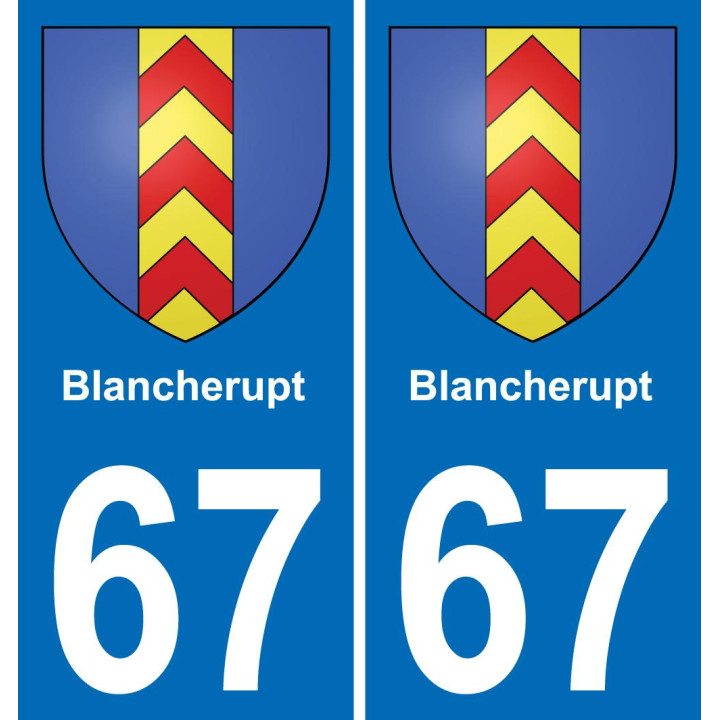 67 Blancherupt-aufkleber plakette ez stadt