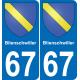 67 Blienschwiller-aufkleber plakette ez stadt