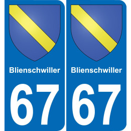 67 Blienschwiller-aufkleber plakette ez stadt