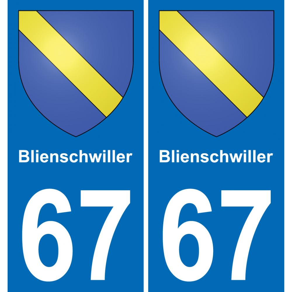 67 Blienschwiller-aufkleber plakette ez stadt