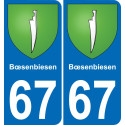 67 Bœsenbiesen-aufkleber plakette ez stadt