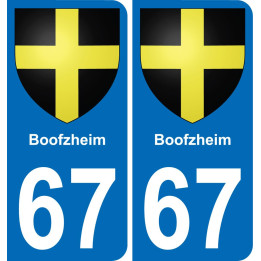67 Boofzheim-aufkleber plakette ez stadt