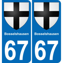 67 Bosselshausen sticker plate registration city