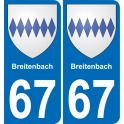 67 Breitenbach sticker plate registration city