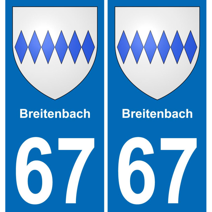 67 Breitenbach-aufkleber plakette ez stadt