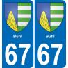 67 Buhl sticker plate registration city