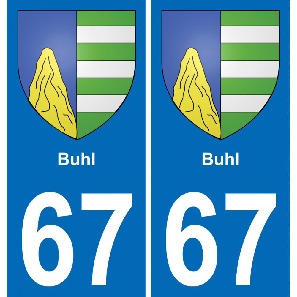 67 Buhl placa etiqueta de registro de la ciudad