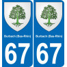 67 Burbach (Bas-Rhin) sticker plate registration city