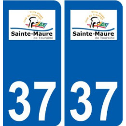 37 Sainte-Maure-de-Touraine logo ville autocollant plaque stickers