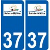 37 Sainte-Maure-de-Touraine logo ville autocollant plaque stickers