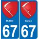 67 Butten sticker plate registration city