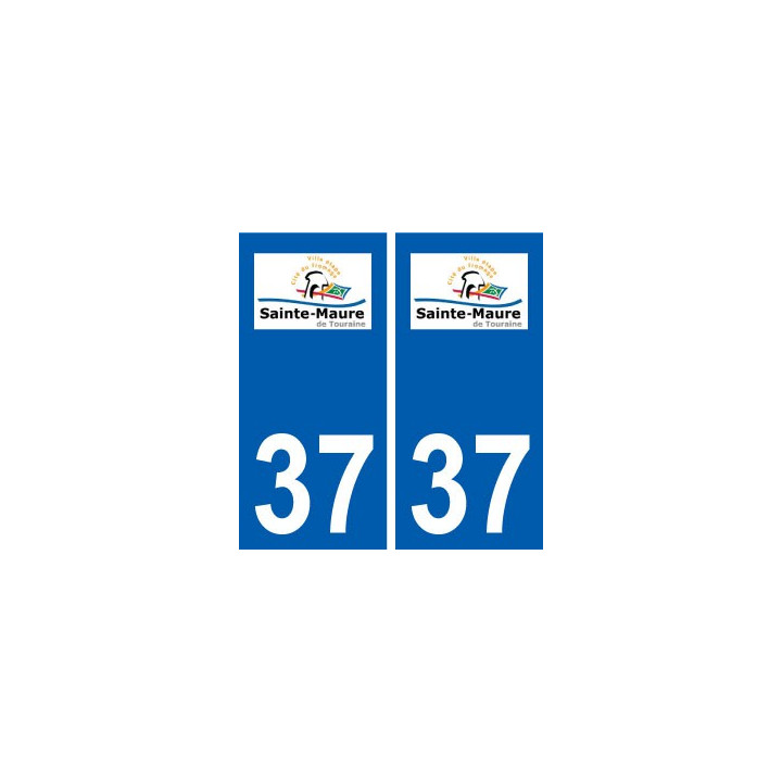 37 Sainte-Maure-de-Touraine logo ville autocollant plaque stickers
