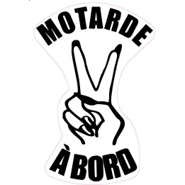 Autocollant Motarde à Bord main ongles moto sticker
