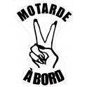 Autocollant Motarde à Bord main ongles moto sticker logo 3