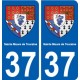 37 Sainte-Maure-de-Touraine ville autocollant plaque stickers