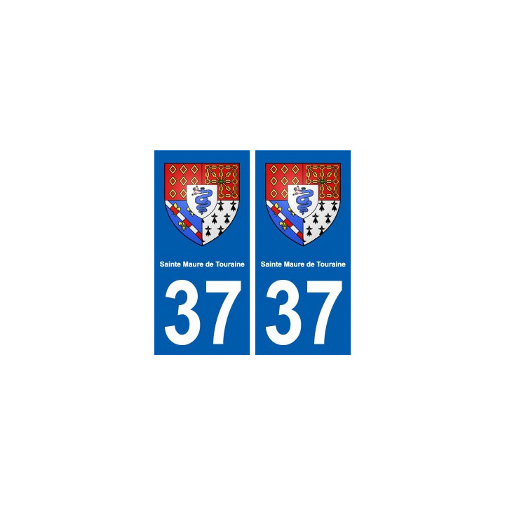 37 Sainte-Maure-de-Touraine ville autocollant plaque stickers