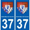 37 Sainte-Maure-de-Touraine ville autocollant plaque stickers