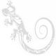 Gecko salamandre 9865 autocollant adhésif sticker