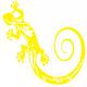 Gecko salamandre 9865 autocollant adhésif sticker