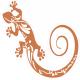 Gecko salamandre 9865 autocollant adhésif sticker