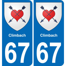 67 Climbach-aufkleber plakette ez stadt