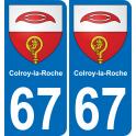 67 Colroy-la-Roche sticker plate registration city
