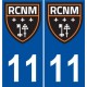 11 RCNM Nabonne Rugby sticker autocollant plaque