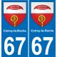 64 Pau autocollant sticker plaque immatriculation auto ville