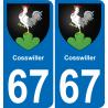 67 Cosswiller adesivo piastra di registrazione city