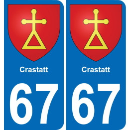 67 Crastatt-aufkleber plakette ez stadt