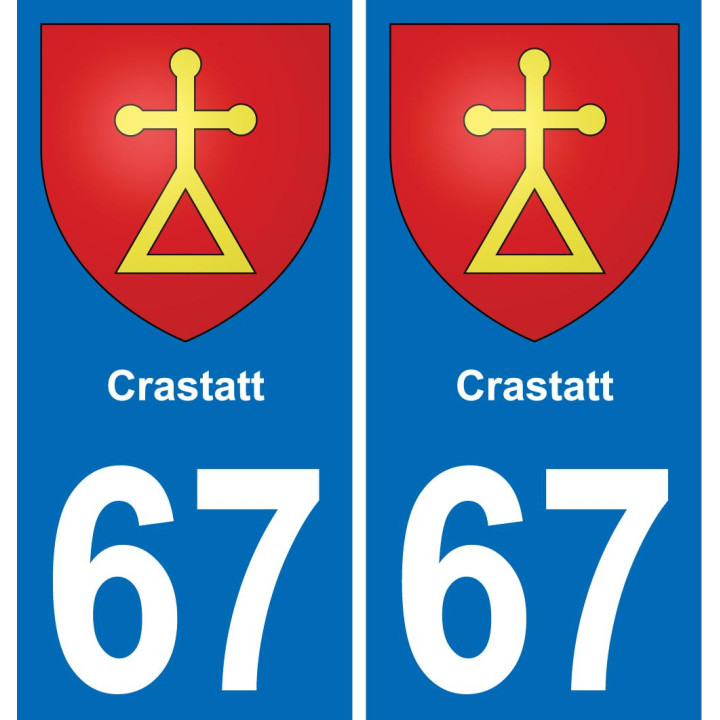 67 Crastatt-aufkleber plakette ez stadt