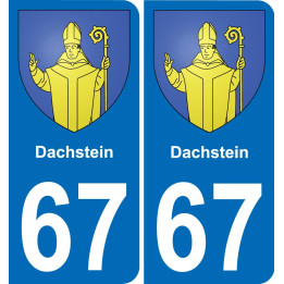 67 Dachstein autocollant sticker plaque immatriculation auto ville