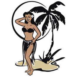 Vahiné cocotier femme