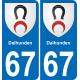 67 Dalhunden-aufkleber plakette ez stadt